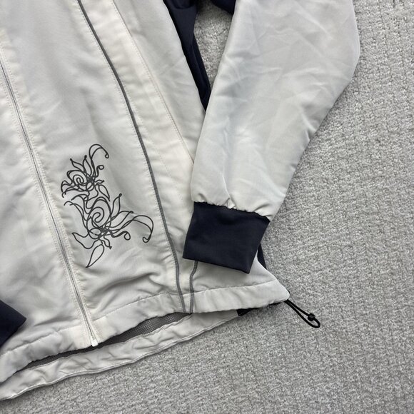 SWIX Ultralight Windbreaker Jacket Wom XS Full Zip Lightweight Floral Embroidery - Picture 5 of 16